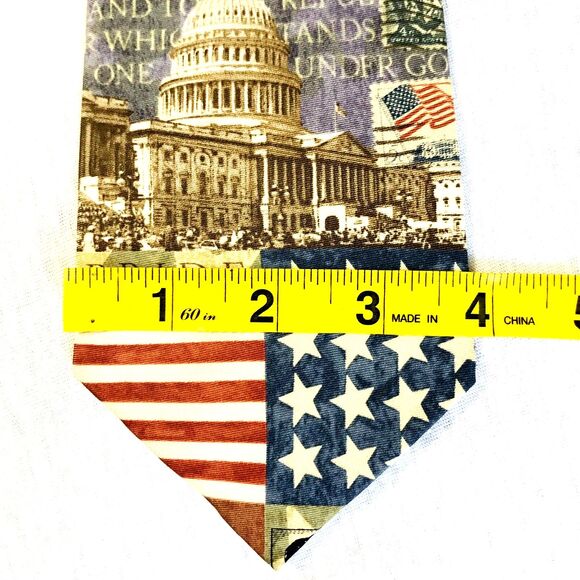 Eagles Wings Tie USA Flag Capitol Constitution Stamps Government History July 4 - Picture 8 of 9